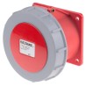 Scame Industrial Power Connector 32A 415V IP67 Red Panel Mount 6P+PE Optima IP67
