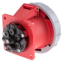 Scame Industrial Power Connector 32A 415V IP67 Red Panel Mount 6P+PE Optima IP67