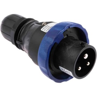 Scame OPTIMA-EX(GD) IP66 Blue Cable Mount 2P+PE Straight Power Connector IECEx/ATEX 16A 200-250V IP66 IP66