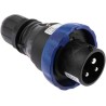 Scame OPTIMA-EX(GD) IP66 Blue Cable Mount 2P+PE Straight Power Connector IECEx/ATEX 16A 200-250V IP66 IP66