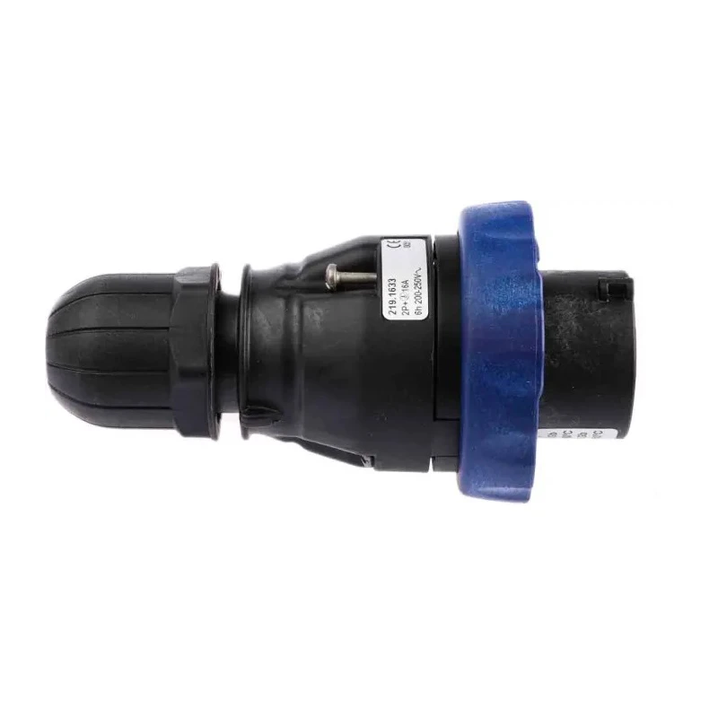Scame OPTIMA-EX(GD) IP66 Blue Cable Mount 2P+PE Straight Power Connector IECEx/ATEX 16A 200-250V IP66 IP66