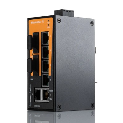 Weidmüller Unmanaged Ethernet Switch 8 Ports, 6 RJ45 Ports, 2 SFP Ports, Compact 115x50x70mm, Taiwan 1240910000