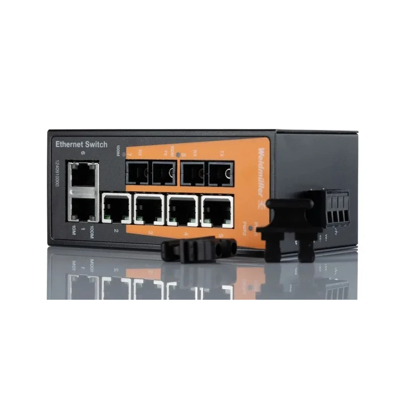 Weidmüller Unmanaged Ethernet Switch 8 Ports, 6 RJ45 Ports, 2 SFP Ports, Compact 115x50x70mm, Taiwan 1240910000