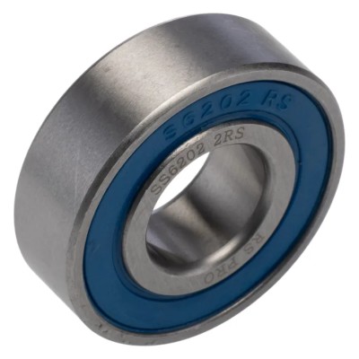 RS PRO Stainless Steel Single Row Deep Groove Ball Bearing 15 mm ID, 35 mm OD, 11 mm Width SS6202-2RS