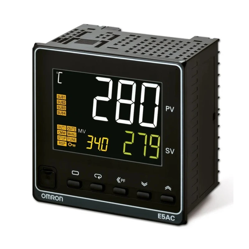Omron Panel Mount PID Temperature Controller 2 Input 4 Output Relay 240V ac E5AC