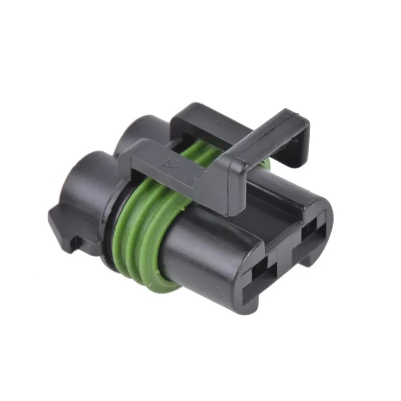 Delphi Metri-Pack 630 2 Way Female Automotive Crimp Connector Black Polyamide Housing 46A Current 10737825