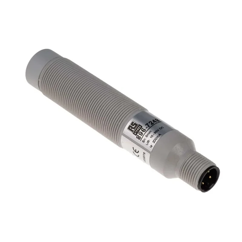 RS PRO Threaded Barrel Capacitive Proximity Sensor 8 mm Detection M18 x 1 PNP 200mA 30V AC/DC 896-7248