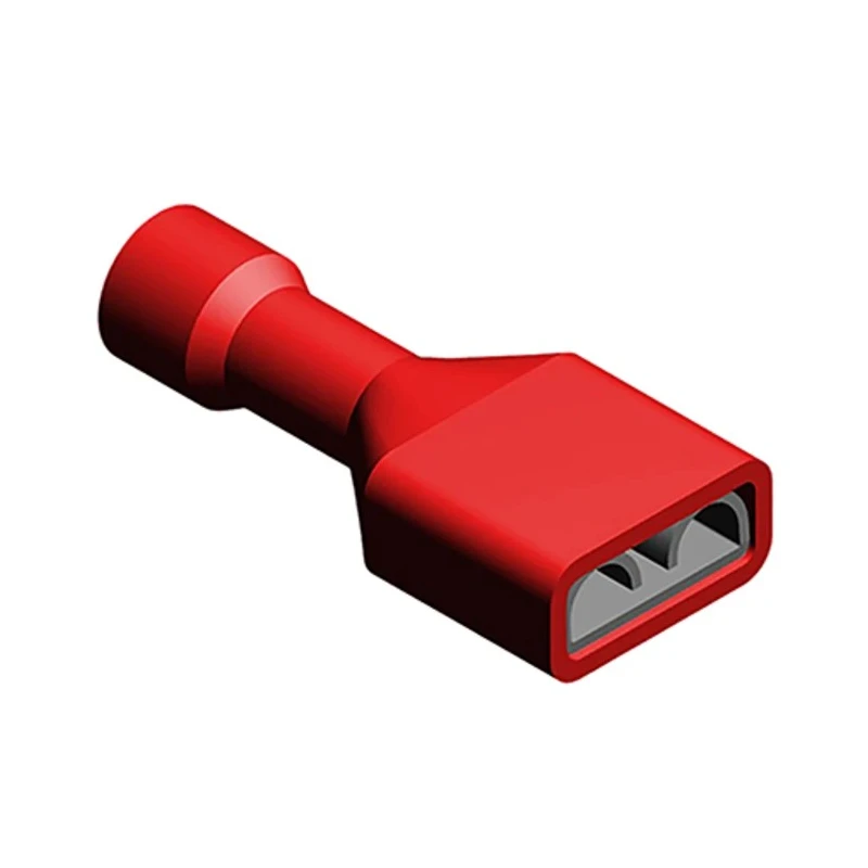 Molex InsulKrimp 19003 Red Insulated Female Spade Connector Crimp 6.35 x 0.81 mm Tab Size 22 AWG to 18 AWG 19003-0001