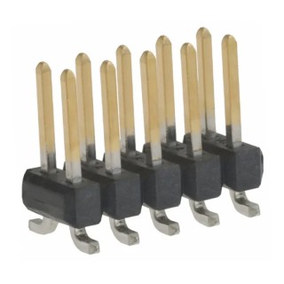 Amphenol FCI C-Grid Series Straight Surface Mount Pin Header 10 Contacts 2.54mm Pitch 2 Row Unshrouded 1591-0100