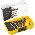 DeWALT 19-Piece Twist Drill Bit Set for Multi-Material, HSS-G, 1 mm Min, 10 mm Max DT70728-QZ