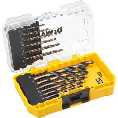 DeWALT 19-Piece Twist Drill Bit Set for Multi-Material, HSS-G, 1 mm Min, 10 mm Max DT70728-QZ