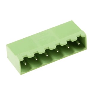 RS PRO Right Angle Through Hole Pluggable Terminal Block 6 Contacts 5 mm Pitch Shrouded CTB9352
