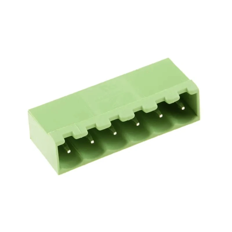 RS PRO Right Angle Through Hole Pluggable Terminal Block 6 Contacts 5 mm Pitch Shrouded CTB9352