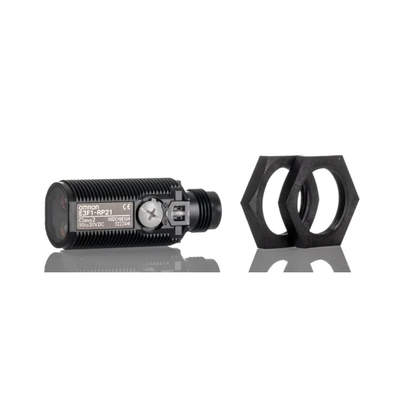 Omron Retroreflective Photoelectric Sensor Barrel Sensor 3 m Detection Range PNP Output IP66 E3F1-RP21
