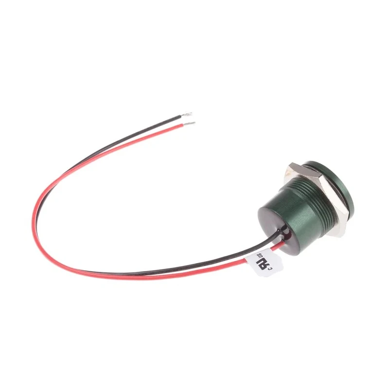 RS PRO Green Panel Mount Indicator 220V AC Lead Wire Termination IP67 Flush Bezel 898-7740