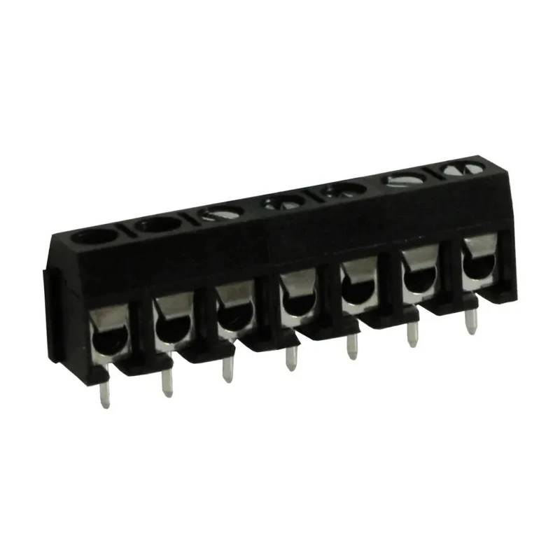 RS PRO PCB Terminal Block 7-Contact 5 mm Pitch 16A 1 Row Polyamide Black CTB5202
