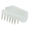 Molex Mini-Fit Jr Series Right Angle Through Hole PCB Header, 12 Contacts, 4.2 mm Pitch, 2 Rows, Shrouded, 6A 39-29-1128