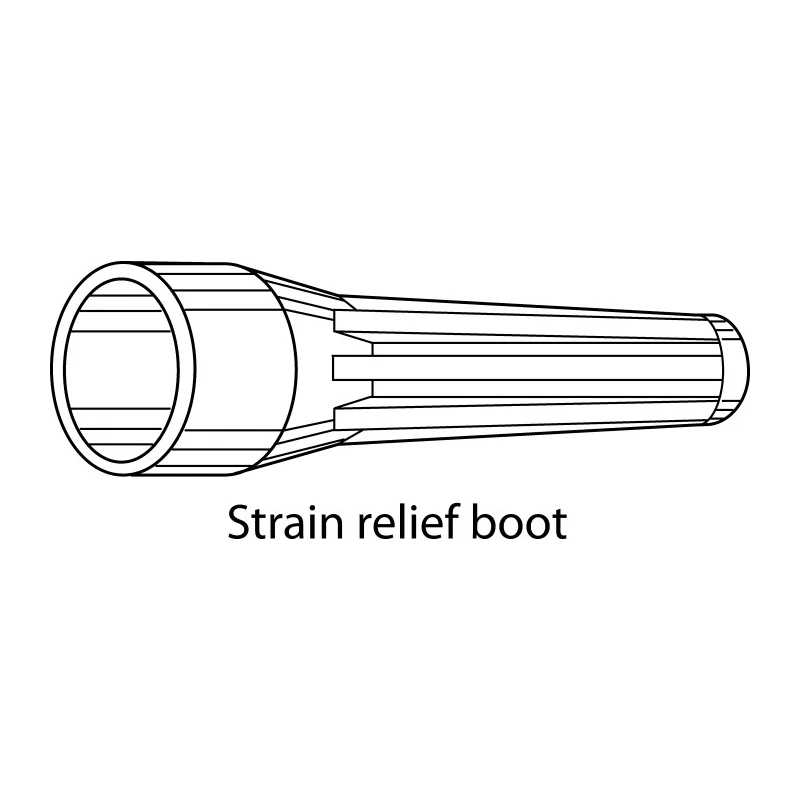 LEMO Strain Relief Boot Black Brass Accessory for Use with 0B Series GMA.0B.025.DN
