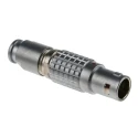 LEMO Circular Connector, 4 Contacts, Cable Mount, 12 mm, Male Plug, IP50, Brass Housing, Gold over Nickel FGG.1B.304.CLAD62Z