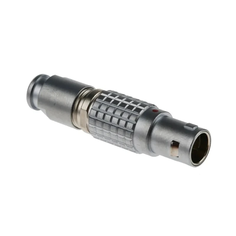 LEMO Circular Connector, 4 Contacts, Cable Mount, 12 mm, Male Plug, IP50, Brass Housing, Gold over Nickel FGG.1B.304.CLAD62Z