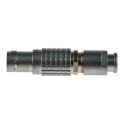 LEMO Circular Connector, 4 Contacts, Cable Mount, 12 mm, Male Plug, IP50, Brass Housing, Gold over Nickel FGG.1B.304.CLAD62Z