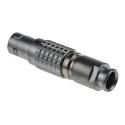 LEMO Circular Connector, 4 Contacts, Cable Mount, 12 mm, Male Plug, IP50, Brass Housing, Gold over Nickel FGG.1B.304.CLAD62Z