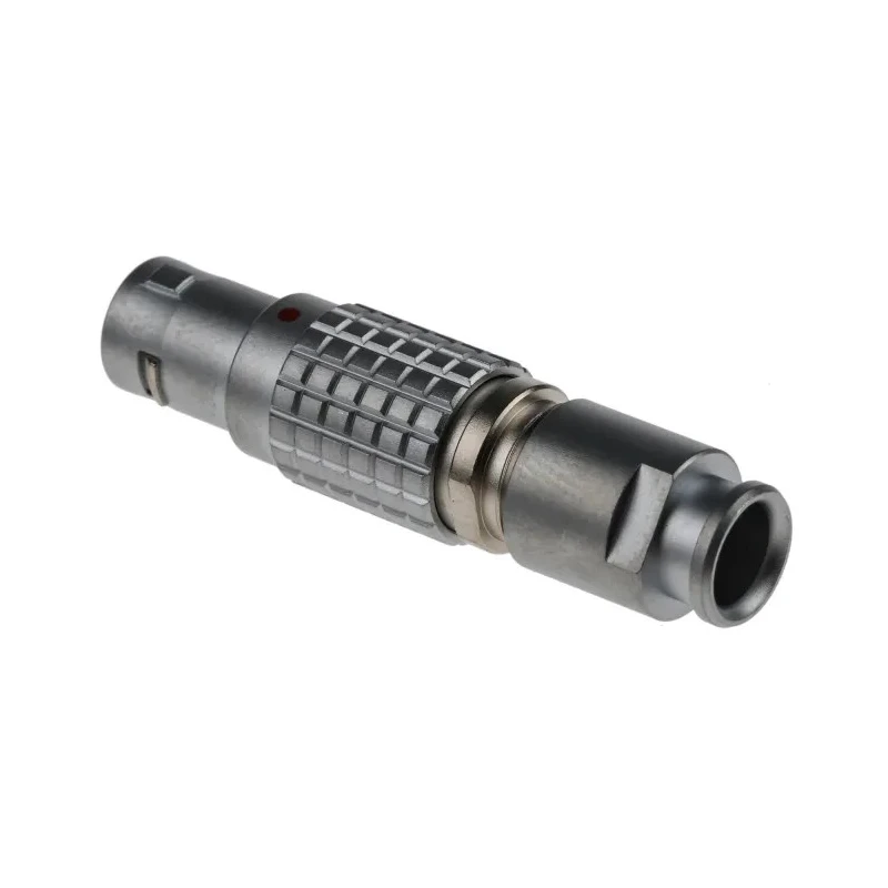 LEMO Circular Connector, 4 Contacts, Cable Mount, 12 mm, Male Plug, IP50, Brass Housing, Gold over Nickel FGG.1B.304.CLAD62Z