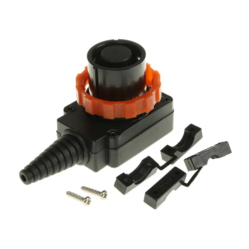 RS PRO Right Angle Cable Power Connector 8 Way Male Black Tin Plated Contacts 15A 240V AC Screw Termination 215-6414