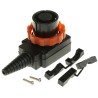 RS PRO Right Angle Cable Power Connector 8 Way Male Black Tin Plated Contacts 15A 240V AC Screw Termination 215-6414
