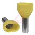 Altech Insulated Crimp Bootlace Ferrule, 12 mm Pin Length, 5 mm Pin Diameter, Yellow, 10 AWG Wire Size 2800.0