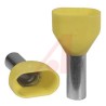 Altech Insulated Crimp Bootlace Ferrule, 12 mm Pin Length, 5 mm Pin Diameter, Yellow, 10 AWG Wire Size 2800.0