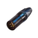 Neutrik Cable XLR Connector Straight 4 Contacts Male 50V AC Gold Plating NC4MXX-B