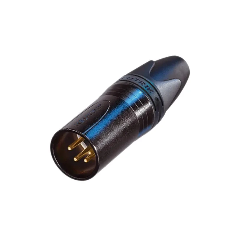 Neutrik Cable XLR Connector Straight 4 Contacts Male 50V AC Gold Plating NC4MXX-B
