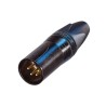 Neutrik Cable XLR Connector Straight 4 Contacts Male 50V AC Gold Plating NC4MXX-B