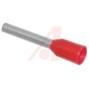 Altech Insulated Crimp Bootlace Ferrule, 10 mm Pin Length, 3.5 mm Pin Diameter, Red, 18 AWG Wire Size 2872.0