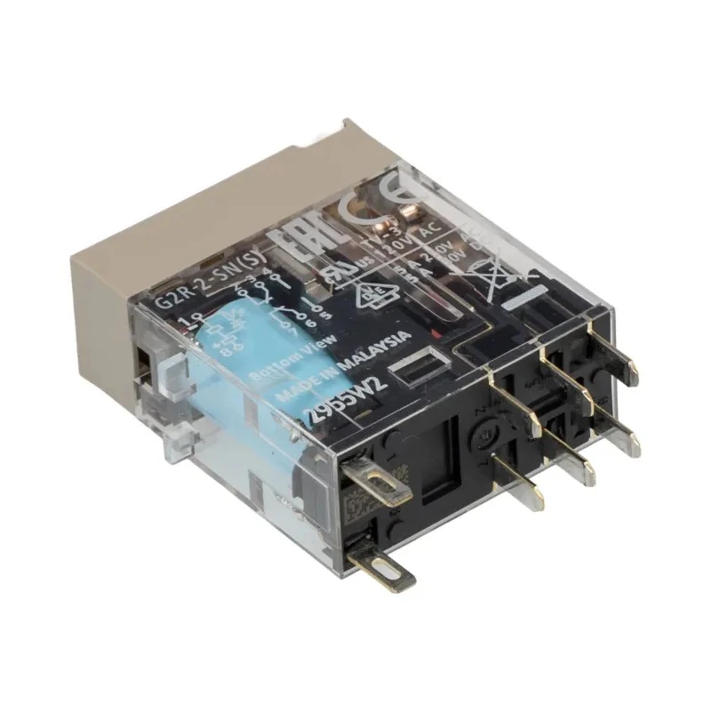 Omron Non-Latching Power Relay, DPDT Contact, 110V DC Coil Voltage, 5A Switching Current, Plug-In G2R-2-SN 110VDC (S)