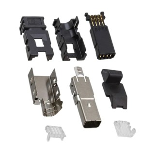 TE Connectivity Type I Cable Straight Mini I/O Connector Male 8 Way Shielded 2201855-2