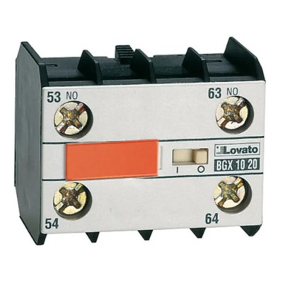 Lovato Auxiliary Contact 2 Contact 2 NO DPST DIN Rail Mount 10 A 690 V BG Series 11BGX1020