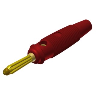 Hirschmann Test & Measurement Red Male Banana Plug 4 mm Connector Solder Termination 30 V AC 60 V DC 30 A Gold 930727701