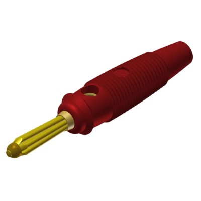 Hirschmann Test & Measurement Red Male Banana Plug 4 mm Connector Solder Termination 30 V AC 60 V DC 30 A Gold 930727701