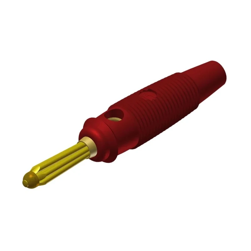 Hirschmann Test & Measurement Red Male Banana Plug 4 mm Connector Solder Termination 30 V AC 60 V DC 30 A Gold 930727701
