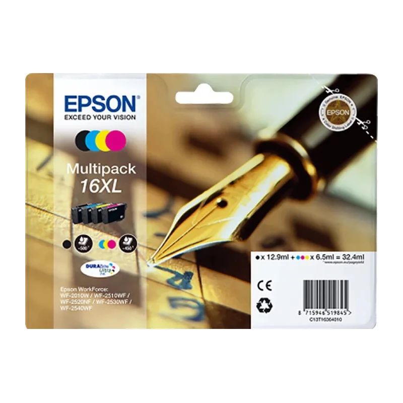 Epson Ink Cartridge 16XL Black, Cyan, Magenta, Yellow C13T16364010