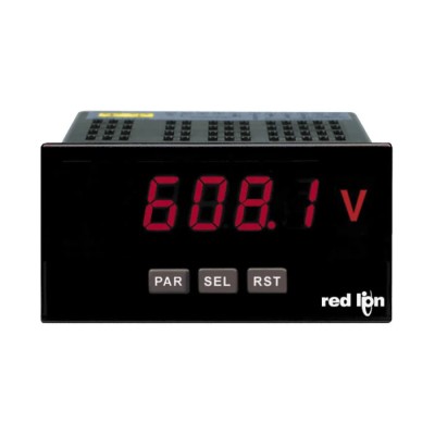Red Lion PAXLA Series Digital Voltmeter DC, LED Display 5-Digits 0.1% Accuracy, Cutout 49.5 mm x 96.5 mm, Depth PAXLA0U0