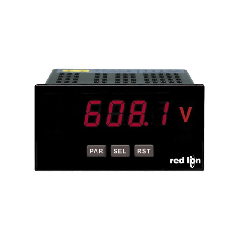 Red Lion PAXLA Series Digital Voltmeter DC, LED Display 5-Digits 0.1% Accuracy, Cutout 49.5 mm x 96.5 mm, Depth PAXLA0U0