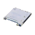 JST MicroSD Memory Card Connector 8 Contacts Push-Push Snap-In Surface Mount Stainless Steel SDHL-8BNS-K-363-A0-ETB(HF)
