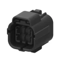 TE Connectivity Econoseal J 070 Mk II Automotive Connector Male 6 Way Plug-In Black Cable Housing 2822346-1