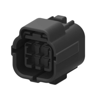 TE Connectivity Econoseal J 070 Mk II Automotive Connector Male 6 Way Plug-In Black Cable Housing 2822346-1
