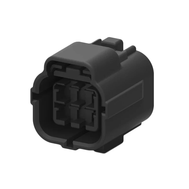 TE Connectivity Econoseal J 070 Mk II Automotive Connector Male 6 Way Plug-In Black Cable Housing 2822346-1