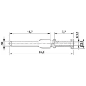 Phoenix Contact Male Crimp Circular Connector Contact, Contact Size 2 mm, Nickel Plated Copper Zinc Alloy 1621579