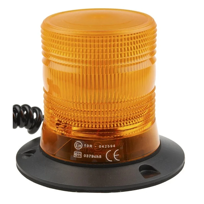 RS PRO LCB Series Amber Beacon 30V DC Flashing Magnetic Mount LED Bulb IP56 907-5993